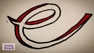 Drawing Tutorial: Lowercase Cursive 3D Letter E