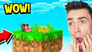 ZBUDOWAŁEM FARMĘ NA JEDNYM BLOKU w Minecraft! *NIESAMOWITE*