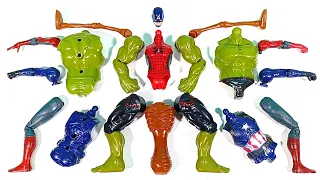 Merakit Mainan Spider-Man, Hulk Smash, Siren Head, Captain America Avengers Superhero Toys