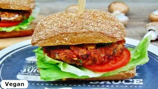Rezept: Pilzburger / Vegan / Vegetarisch / Pilz Burger schnell & einfach selber machen