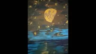 Картины пастелью Марианны Белей-СолтукМоре, Луна, костёр, Орджоникидзе, Крым.