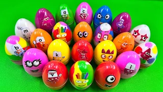 Rainbow Eggs: Cleaning Dirty Colors Numberblocks, Colourblocks, Alphablocks with CLAY Coloring! ASMR