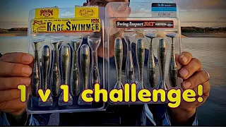 1v1 Swimbait Challenge - Keitech vs. Strike King - which is better?