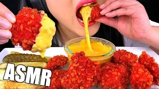 ASMR CHEESY HOT CHEETOS CHICKEN NUGGETS *RECIPE* (NO TALKING) *CRUNCHY EATING SOUNDS* | ASMR PHAN