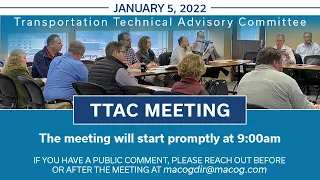 MACOG January 2022 TTAC Meeting