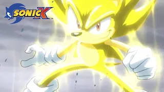 Super Sonic battles gigantic water monster | Sonic X