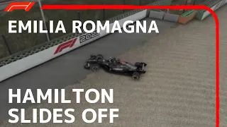 Lewis Hamilton Slides Off At Imola | 2021 Game Emilia Romagna Grand Prix