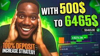 With $500 to $6465 | HOW TO 100% INCREASE THE DEPOSIT IN BINARY OPTIONS TRADING | Pocketoption