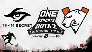 [RU] Team Secret vs Virtus.pro BO2 - ONE Esports Dota 2 World Pro Invitational Singapore @4liver_r