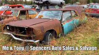 looking for 1965 chevelle super sport parts at a huge old school salvage yard..