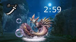 Monster Hunter Rise Mizutsune Long Sword Solo TA Rules 2:59 | タマミツネソロ