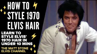 How To Style 1970 Elvis Hair In Under 10 Minutes! Elvis Presley Hair Tutorial by Matt Stone