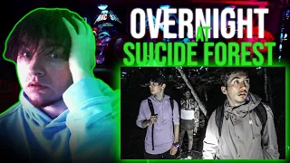 OVERNIGHT AT SUICIDE FOREST (Warning: Incredibly Scary) | TFIL REACTION