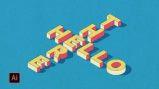 Simple Isometric Text | Adobe Illustrator