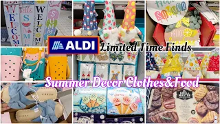 New Aldi Limited Time Finds! Summer Decor & Essential Must Haves Food Clothes Signs Signs Bags