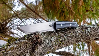 Переточка скола на ноже "BeaverKnife" из стали CPM S35VN/Каким получился Bushcraf "America 2.1" ???