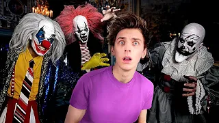 CACHE-CACHE CONTRE DES CLOWNS EFFRAYANTS DANS LE PARC D'ATTRACTIONS !