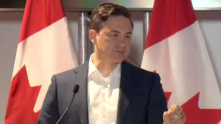 Pierre Poilievre blasts Justin Trudeau to Conservative caucus members | FULL SPEECH