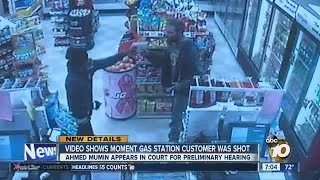 Video shows moment gas station customer was shot