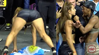 Ailin Perez twerks at Joselyne Edwards UFC 302 face off