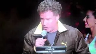 Will Ferrell Introduces at a NBA Game.. SO Funny!!!