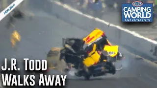 J.R. Todd walks away from MASSIVE explosion