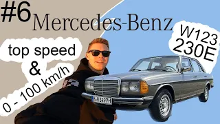 Top speed & 0 to 100 km/h Mercedes W123