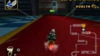 Mario Kart Wii: Blue Shell avalanche in N64 Bowser Castle