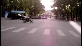 Police in Convoi passing Ho Chi Minh City Saigon