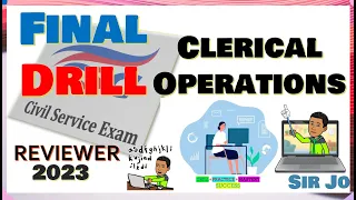 2023 Civil Service Reivewer Cleriacal Operations Final Drill New