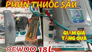 ✅máy phun thuốc sâu dewoo 18L 2 bơm cao cấp có đảo thuốc thanh lý nốt tặng quà