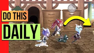 [Another Eden] Daily Routine For Chronos Stones, EXP, FREE Characters, Grasta and BEST Weapons!