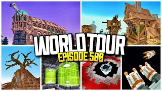 8 Year Old Minecraft Survival World! (World Tour Ep.500)