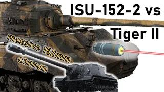 SIZE MATTERS | Super ISU-152-2 vs TIGER II | 152mm BL-10 Armour Penetration Simulation