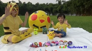 GIANT EGG SURPRISE POKEMON - Săn Pokemon Go và giải cứu Pokemon ❤ AnAn ToysReview TV ❤