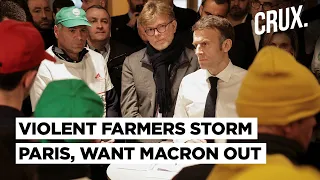 French Farmers Clash With Police, Demand Macron’s Ouster At Green Farming Rules Protest In Paris