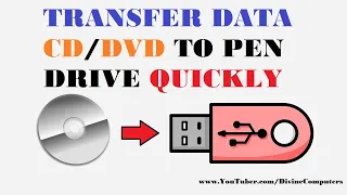 HOW TO TRANSFER DATA FROM CD TO PEN DRIVE - How to Copy Data from CD to USB Drive (Divine Computers)