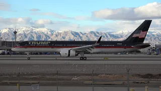 Donald Trump's Boeing 757-2J4(N757AF) arriving at Las Vegas!