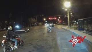 POLICE CHASE Motorcycle Riding Circle Wheelies Bike Vs Cops Stunt Bike Running From Cop Escapes