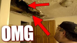 HIS ROOF IS CAVING IN!!