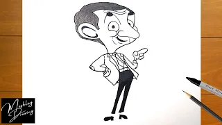 How to Draw Mr. Bean Cartoon Full Body