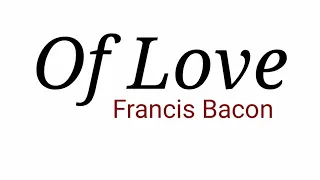Of Love : Francis Bacon in Hindi