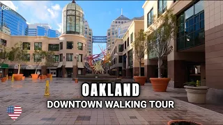 DOWNTOWN OAKLAND, CALIFORNIA - Walking Tour [4K 60FPS] CITY SOUNDS