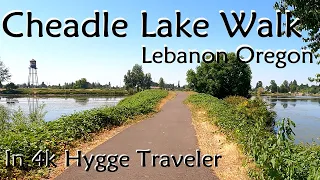 Cheadle Lake relaxing walk in the park  River Parkway Lebanon Oregon Willamette Valley North shore