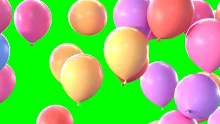 GREEN SCREEN FLYING BALLOONS NO COPYRIGHT | FREE TO USE ANIMATION EFFECTS