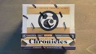 2020/21 Panini Chronicles Soccer Hobby Box Break - 5 Cracked Ice and Gold Parallels Craziness!
