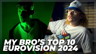 Eurovision 2024 - My Brother's Top 10 (From the Netherlands)