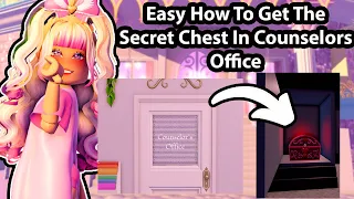 EASY How To Get The Secret Chest In The Counselors Office Royale High Campus 3 Update Chest Location