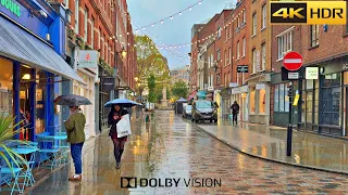 ☔️1 Hour of London Rain Walk 🌂 Heavy Rain in Central London [DOLBY VISION HDR]