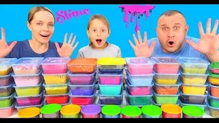 СЛАЙМ ЧЕЛЛЕНДЖ Смешиваем 55 ЛУЧШИХ СЛАЙМОВ / Slime videos /// Ciao Yuliia